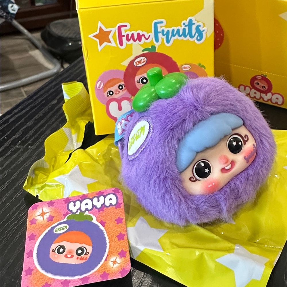 Yaya Fun Fruits Purple/Blue Plush Toy NIB